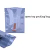 Sacs d'emballage antistatiques transparents et argentés à fond plat, ouverture sans statique, translucide sous vide, sac d'emballage à 3 scellages latéraux