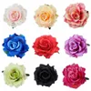 Diameter 11cm Flower Head 20 Colors Polyester Cloth Rose Flower-Heads for Birthday Valentine Wedding Party Wall Background by sea T9I001653