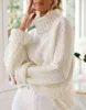 Femmes automne hiver pull mode manches longues mode pulls amples pull hauts femme col haut tricot pulls Y1110