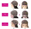 Body wave ludzki włos HD koronkowe peruki 5x5 13x4 13x6 szwajcarska koronka wybielacz węzłów wstępnie oskubane naturalna linia włosów dla czarnych kobiet