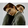 ヨークトムブランドデザインメガネフレーム男性女性スクエアセミリムレス眼鏡光学処方アイウェアTB711ファッションサングラスフレーム