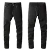 Jeans masculinos de designer de estilo preto perfeitos, design lavado de marcas famosas, casuais, finos, com pernas finas, calças skinny elásticas, retas, tamanho W28-w40 2vxl