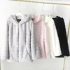 New Fashion Women Faux Fur Long Hooded Coat Autumn Winter Thick Warm Fur Jacket Female Plus Size Outdoor Overcoat Casual Outwear Y0829