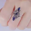 古典的な結婚指輪絶妙なブルージルコンの女性ファッションジュエリーギフト