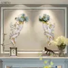 Sovrum vardagsrum restaurang tredimensionella krukor smycken ingång hantverk vägg dekorationer väggmålning blomma arrangemang 210414