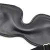 Masque fétiche en cuir véritable Bdsm pour femmes, contraintes de Bondage, bandeau pour les Couples, ensemble d'accessoires de jeux 2106188595843