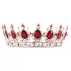 Luksusowe nakrycia głowy ślubne kryształy kryształy królewskie korony ślubne księżniczka kryształowe akcesoria do włosów urodziny Tiary Qu280e