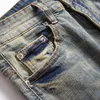 Ripped Blue Jeans pour hommes Patch Hole Moto Biker Stretch Slim Fit Pantalons pour hommes Hip Hop Punk Streetwear Pantalones Para Hombre Vaqueros