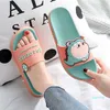 Summer Women Cute Animal Floor Flat Shoes Indoor Flip Flops Non-Slip Bathroom Home Slippers Female Beach Shoe 211224