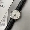 Męski zegarek mechaniczny, skórzany pasek, wodoodporny projekt, seria luksusowa, 41mm dzień zegarek