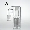 Bong ash catcher 18mm maschio femmina ashcatchers piattaforme petrolifere tamponare tubi dell'acqua in vetro accessori per fumatori adattatore tre tripli a nido d'ape perc 18,8mm