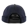 Outono inverno homens mulheres chapéu de malha chapéu quente beanie skullcap marinheiro tampão buffleless retrô estilo marinho ciclismo máscaras