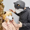 Maskot Bebek Kostüm 3D Kağıt Kalıp Shiba Inu Husky Başkanı Maske Başlık Hayvan Cadılar Bayramı Prop Kadın Erkek Parti Rol Oynamak Giydirme DIY Craft Mas