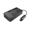 200W bilkraftsverterare Universal socket Strömkabelplugg 12V 220V med digital display 4 USB-konverterad Adapter Modifierad Sine Wave Switch Laddningsdocka