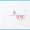 Altri gioielliother Sole Memory Pink Heart Summer Cool Sweet 925 Sterling Sier Fashion Female Orecchini Sea745 Drop Delivery 2021 Vh2Zl