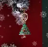 Kerstfeest Gunst DIY Diamant Sleutelhanger Kerstmis Tree Sleutelhanger Hanger Zinklegering Charm Hanging Hangers Home