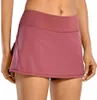 lu-6007 Yoga-Faltenröcke, Sport-Shorts, Laufen, Fitness, Damen-Unterwäsche, Freizeit, schnell trocknend, Bodybuilding, modisch, lässig, Tennis, Golf, Biker-Rock