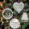 Party Favor Christmas Pendant Memorial Ornament Decorations for Home 2022 New Year's Decor When Someone You Love Becomes A Memory T2I51359