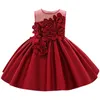 Детское платье для девочки Цветочное крещение платье девушки 1-й лет день рождения Vestido кружева слегка маленький TUTU 210508
