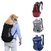 Housses de siège de voiture pour chien sac à dos de sortie pour animaux de compagnie en plein air Portable respirant maille poitrine grande sangle réglable bande réfléchissante sac
