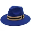 Autumn Winter Wool Fedoras Hat Women Fashion Jazz Hat Men Wide Brim Gentleman Elegant Cowboy Cap