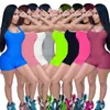 Damska Solid Color Scoop Tank Tops Body Seksowne Bez Rękawów Krótkie kombinezony Panieki 8 Kolor Wybierz rozmiar (S-2XL)