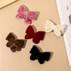 Hair Accessories Korean Designs Cute Butterfly Claw Clips For Baby Girls Kawaii Velvet Small Kids Lolita