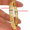 Bangle 4pcs Lot 24k Dubai Bangles for Women Etiopian Africa Fashion Gold Kolor Saudyjska Arabia Bride Bransoletka Biżuteria Prezenty 247B