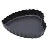 Bakeware Tillbehör Pie Tart Pan Mögel Avtagbar Bottom Cake Candy Pastry Tool Hjärtformade Rektangulära Wave Side Moulds