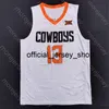 2020 Oklahoma State OSU Basketball Jersey NCAA College 13 Isaac Likekele Blanc Tout Cousu Et Broderie