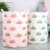 Laundry Bags Cotton Linen Basket Cute Toy Storage Bucket Fabric Dirty Clothes Hamper