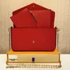 multi Pochette Felicie women shoulder bag accessories Crossbody Purse Desinger Handbags Flowers with box M80498 M61276