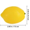 黄色の3インチの長さ×2のワイドパーティーの装飾のPCの人工レモンの偽の偽の果実