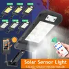 120/128/150/160 LED / COB Solar Street Light PIR Motion Sensor Beveiliging Wandlamp IP67 met Pool - 4-Cellen 128LED