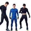Mode Hiver Thermique Ensembles pour hommes Sous-vêtements serrés à séchage rapide Leggings de fitness Compression à manches longues Costumes de vêtements de haute qualité X0610