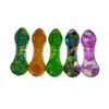 Colorful Handmade Girly Pipes Pyrex Thick Glass Dry Herb Tobacco Smoking Handpipe Oil Rigs Innovative Design Luxury Decoration Filter Holder DHL Free