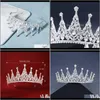 クリップバレットジュエリードロップ配信2021 Forseven sier Color Color Simple Shining Crystal Tiaras Crowns Royal Princess Diadem Bride Noiva Weddi