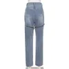 Zipper Cropped Long Jeans Women Basic Classic High Waist loose Denim Pants Wide Leg Trousers Korean Teenage Girls Clothing 210517