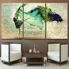 Peintures Mur Art Affiches Cadre modulaire HD Images imprimées 3 pièces Décor à la maison Vert Ballerine Fille Papillon Danse Toile178j