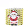 Plastic Servet Ring Christmas Diamond Servet Houder Santa Claus Chair Buckle Hotel Wedding Levert Home Table Xmas Decoration