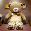 80/100CM 4 Renk Teddy Bear Eşarp Dolması Hayvanlar AŞK Ayı peluş oyuncaklar Oyuncak Ayı Bebek Severler Doğum Günü Bebek Kız Hediye