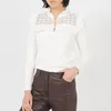 French Romantic Hollow Out Lace Stand Collar Knitted Pullover Women Solid Mesh Sweater Spring And Summer GX1143 210421