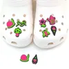 MOQ 100PCS Garden Magic Cartoon Croc Charms 2D Soft Gumowe Akcesoria do butów Buty Bugi Zabawne buty Dekoracje dla damskich sandałów