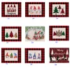 Weihnachten Tischset Buffalo Plaid Lattice Esstisch Matten Home Xmas Decoratin HH21-772