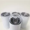 Blank DIY 12oz Sublimation Straight Cup Stainless Steel Wine Tumbler Coffee Milk Mug Vacuum Insulated Car Water Bottle Home Party Supplies