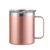 New12oz Mokken Tuimelaar Roestvrijstalen Mok met Handvat Dubbele Wall Vacuüm Geïsoleerde Tuimelaars Reizen Cups Koffie Thermos RRD11595