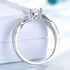 Cluster anneaux umcho solide 925 argent sterling pour les femmes cadeau de fête ovale zircon fiançailles romantique de mariage