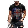 T-shirts pour hommes 2022 décontracté à manches courtes Statue impression T-shirt été surdimensionné étoiles col rond pull ample 3D hauts