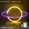 LED Neon Sign Light SMD2835 inomhuslampan Nattplanet Space Blandad färg för semesterbelysning Xmas Party Wedding Table Decorations E1712313