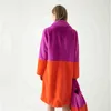 Moda Splice Faux Kürk Ceket Kadın Kış Coat Kalın Sıcak Ceketler Streetwear Gevşek Yumuşak Kuzu Giyim Bayanlar 211220